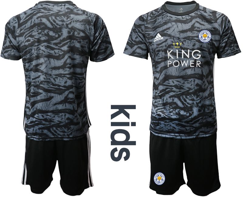 Youth 2019-2020 club Leicester City black goalkeeper Soccer Jerseys